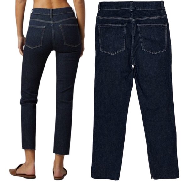 DL1961 Mara Straight High Rise Instasculpt Ankle Jeans in Snyder Dark Wash Sz 27 - Picture 2 of 16